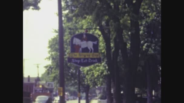 Lexington United States May 1950 American City Street Traffic Americana — Vídeos de Stock