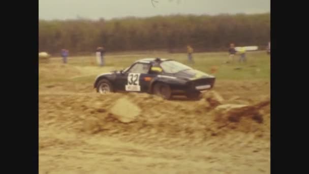 Paris France May 1975 Rally Car Race — Vídeo de stock