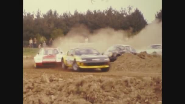Paris France May 1975 Dirt Rally Car Race — стоковое видео