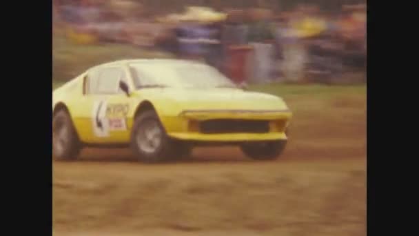 Paris France May 1975 Dirt Rally Car Race — Stockvideo