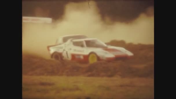 Παρισι Γαλλια Μαϊοσ 1975 Αγώνας Αυτοκινήτων Dirt Rally Στη Δεκαετία — Αρχείο Βίντεο