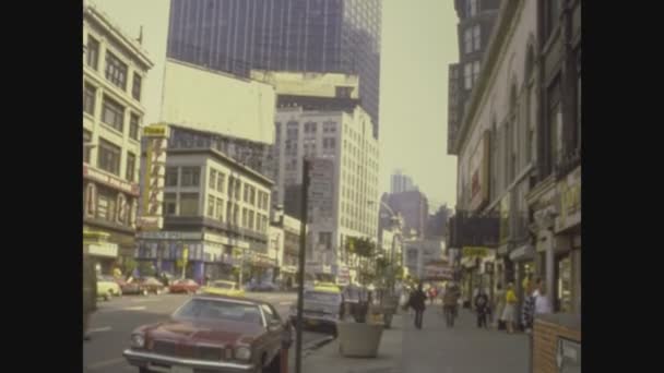 New York Usa Circa 1975 New York Broadway View — Stockvideo