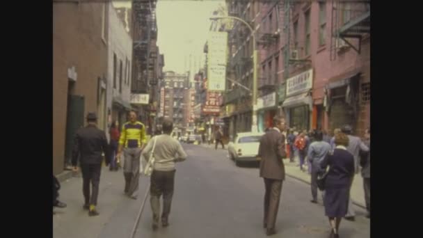 New York Usa November 1975 New York Straatbeeld Het Midden — Stockvideo