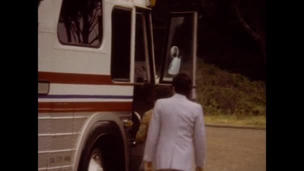 San Francisco Usa Maggio 1979 Dettaglio Autobus Americano Con Persone — Video Stock