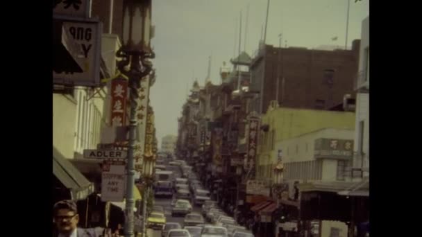 San Francisco Verenigde Staten Mei 1979 San Francisco Chinatown Jaren — Stockvideo