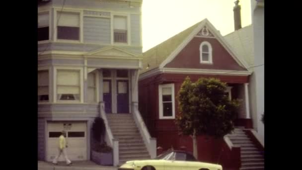 1979年5月サンフランシスコ 70年代のサンフランシスコ ストリート ビュー — ストック動画