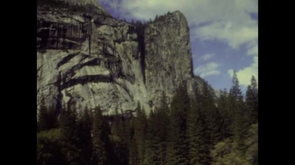 Yosemite National Park Usa Mayo 1978 Vista Del Parque Yosemite — Vídeos de Stock