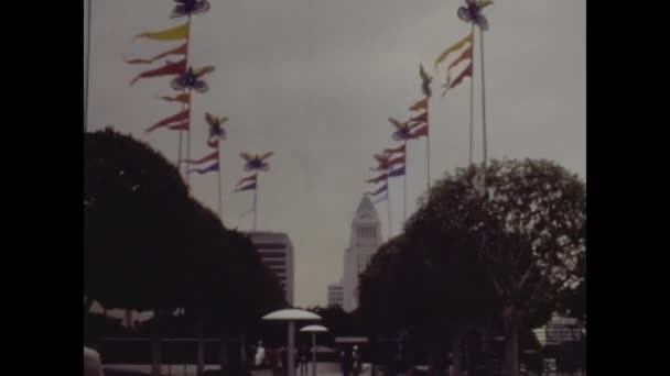 アメリカ ロサンゼルス1979年5月 70年代のロサンゼルス ストリート ビュー — ストック動画