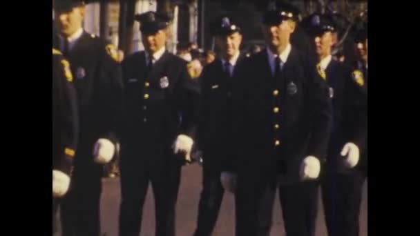 Lynn United States May 1960 American Military Parade Street 60S — стоковое видео