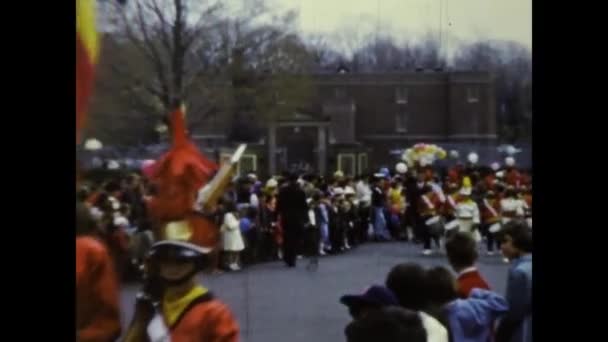 Lynn United States May 1960 American Military Parade Street 60S — Vídeo de stock