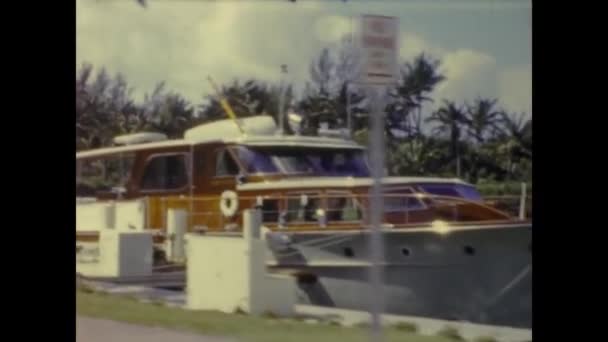 Miami États Unis Mai 1955 Vue Sur Marina Miami Dans — Video