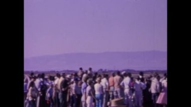 Washington, ABD 1975: Askeri Jetler Uçak Hava Gösterisi USAF 70 'lerde