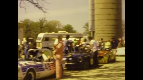 Arizona United States May 1977 Racing Car Race 70S — Stockvideo