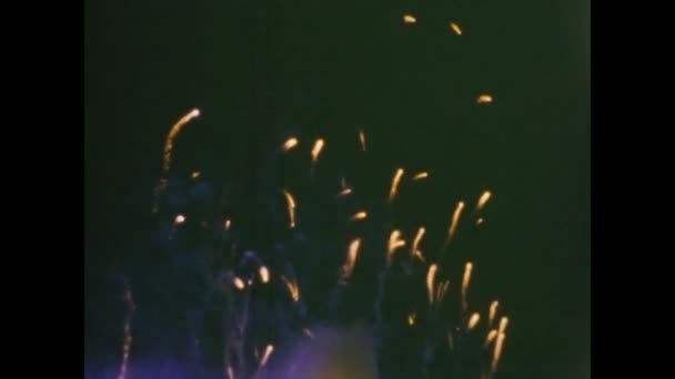 New York United States May 1955 Fireworks Scene — стокове відео