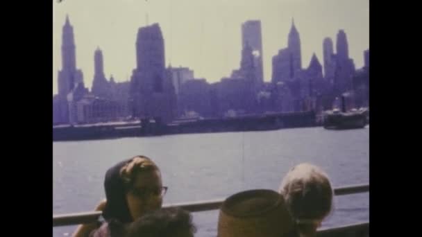 Nueva York Estados Unidos Mayo 1955 Ciudad Nueva York Skyline — Vídeo de stock