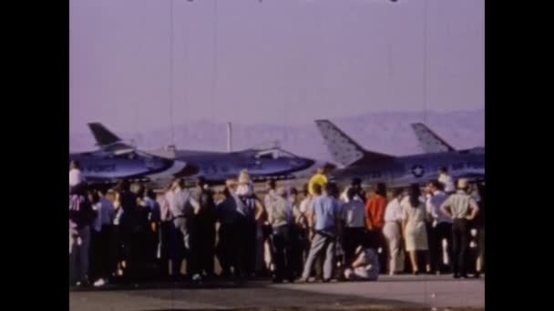 Washington United States May 1975 Military Jets Planes Aircraft Airshow — Vídeo de Stock