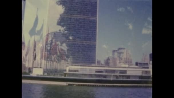 New York Usa Mai 1955 New Yorker Stadtszenen Doppelbelichtung Den — Stockvideo