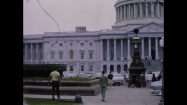 Washington Abd 1969 Capitol Hill Lardaki Sahnesi — Stok video