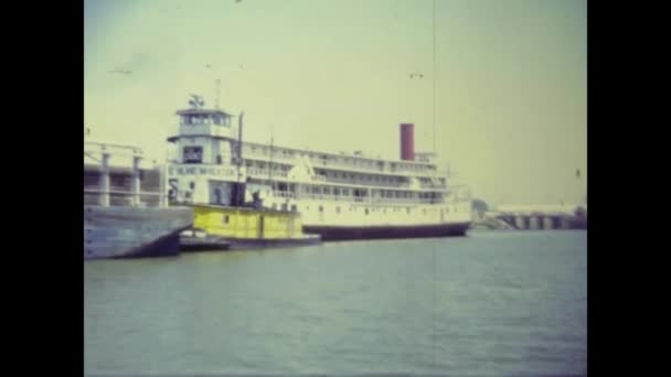 Washington United States May 1958 Ferry Docked River 50S — Vídeos de Stock