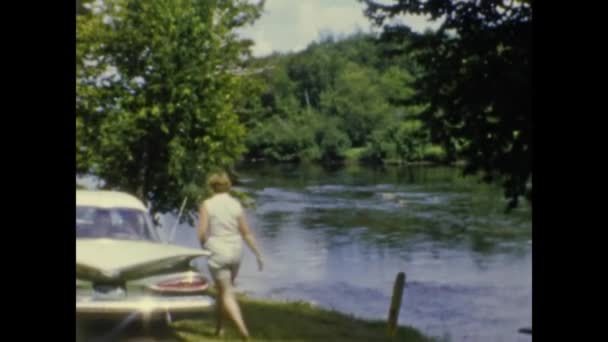 Ozark Estados Unidos Junho 1959 Vista Lago Ozark Década — Vídeo de Stock