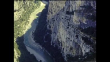 French Riviera, France august 1958: French riviera mountain landscape