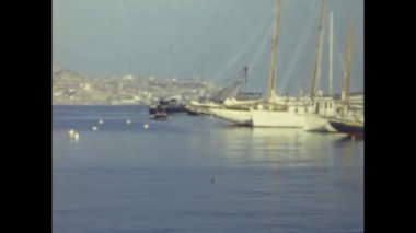 Sanremo, İtalya Haziran 1958: 50 'lerde Sanremo limanı görünümü