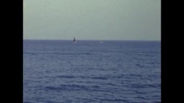 Sanremo, İtalya Haziran 1958: 50 'lerde Sanremo limanı görünümü