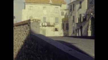 Montalto Ligure, İtalya Haziran 1958: Montalto ligure view in 500s