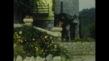 Avignon, France june 1961: Nice stone house detail in 60s