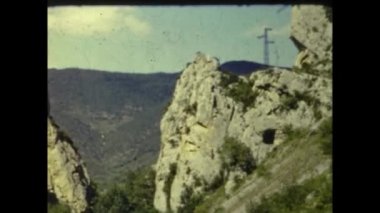 Barselona, İspanya Haziran 1955: İspanyol Rocky Dağları detayları 50 'lerde