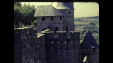 Avignon, Fransa Mayıs 1955: Avignon kalesinin 50 'li yıllardaki detayları