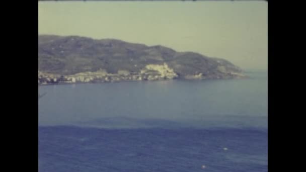Montalto Ligure Italy June 1958 Ligurian Coast View 50S — Stockvideo