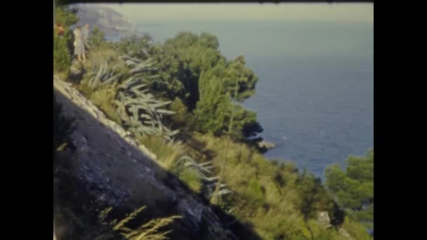 Montalto Ligure Italy June 1958 Ligurian Coast View 50S — Stock video