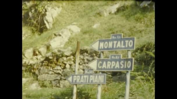 Montalto Ligure Italia Junio 1958 Vista Montalto Ligure Los Años — Vídeo de stock