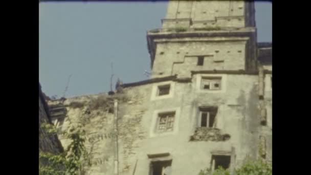 1958年6月 意大利Ligure修道院 50年代Montalto女神像观 — 图库视频影像