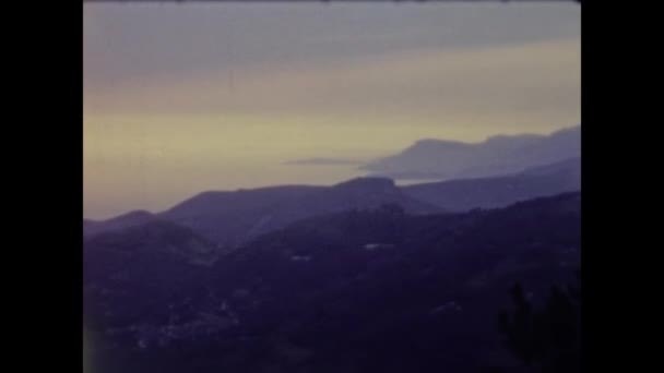 Sanremo Italy June 1958 Landscape Ligurian Mountains 50S — Stockvideo