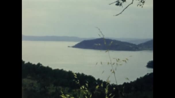 Grimaud Francia Giugno 1958 Panorama Naturale Della Riviera Francese Negli — Video Stock