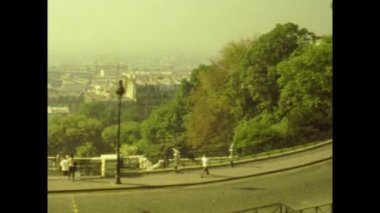 PARIS, FRANSA Temmuz 1976: 70 'lerde Paris' teki Sacre Coeur Kilisesi