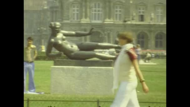 Pari Fransa 1976 Jardin Lüksemburg Lerde Paris — Stok video