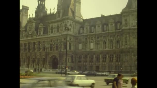 Parijs Frankrijk Juli 1976 Frankrijk 1976 Parijs Straatbeeld Jaren — Stockvideo