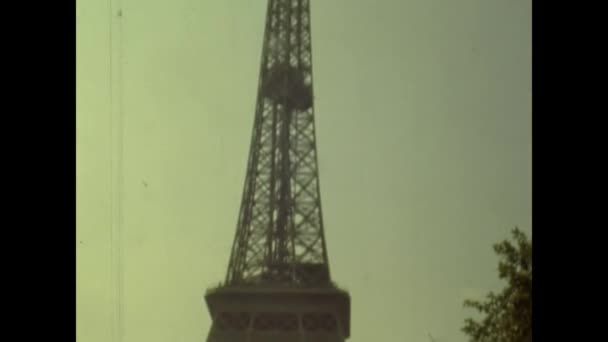 Paris France July 1976 Eiffel Tower Detail — 비디오