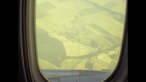 Párizs Franciaország 1976 Július Gép Években Landol Párizsi Repülőtéren — Stock videók
