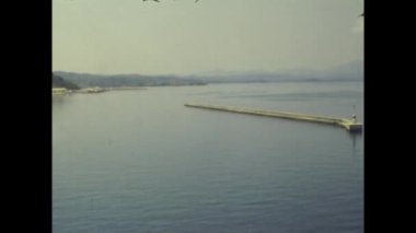 CORFU, GREECE Temmuz 1978: 70 'lerde Korfu Limanı