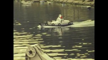 DUBROVNIK, CROATIA HAZİRAN 1975: 70 'lerde Dubrovnik Sahil Görünümü