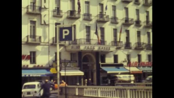 Nice França Agosto 1975 Bela Vista Rua Nos Anos — Vídeo de Stock