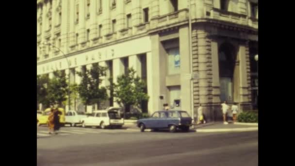 1975年 昭和50年 8月フランス ニース70年代の街並み — ストック動画