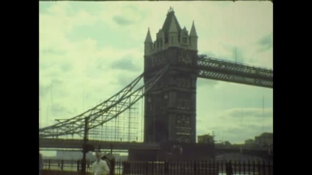 London United Kingdom May 1977 London River Landscape 70S — 비디오