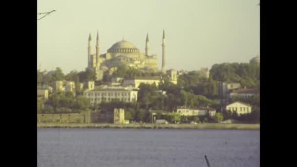 Istanbul Turkey June 1979 Port Istanbul View — Vídeos de Stock