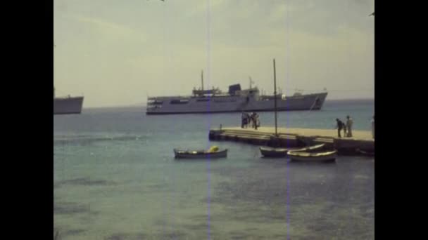 Mikonos Grecia Julio 1978 Vista Costa Mikonos Los Años — Vídeos de Stock