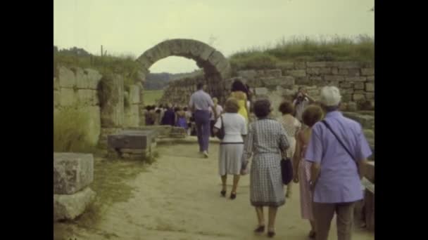 Katakolon Griechenland August 1978 Ruinen Von Katakolon Oder Olympia Den — Stockvideo